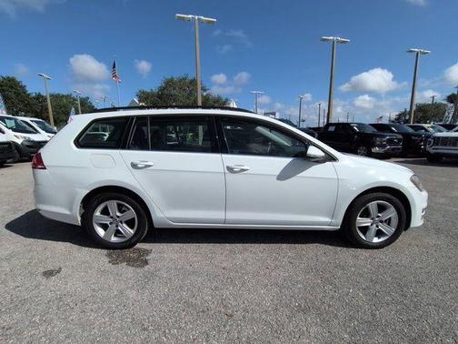 Pure White 2015 Volkswagen Golf SportWagen TDI S 4-Door