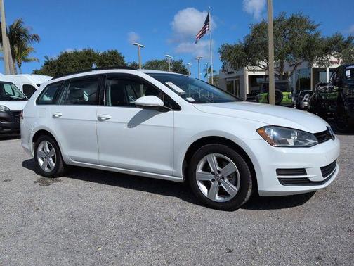 Pure White 2015 Volkswagen Golf SportWagen TDI S 4-Door
