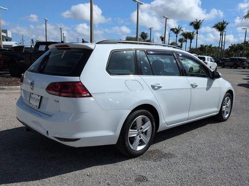 Pure White 2015 Volkswagen Golf SportWagen TDI S 4-Door