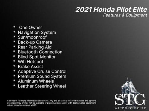 Photo 2 of 33 of 2021 Honda Pilot Elite