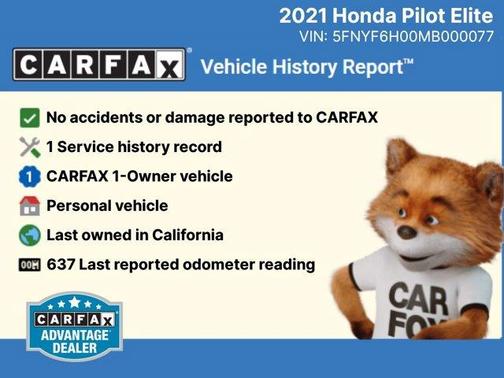 Photo 5 of 33 of 2021 Honda Pilot Elite
