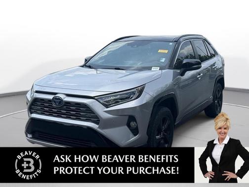 Silver Sky Metallic/Midnight Black Metallic 2021 Toyota RAV4 Hybrid SE