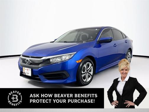 Aegean Blue Metallic 2017 Honda Civic LX