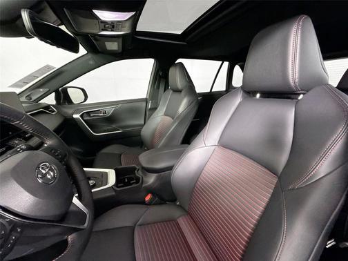 Silver Sky Metallic w/Midnight Black Metallic Roof 2025 Toyota RAV4 Hybrid SE