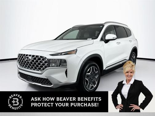 Quartz White 2022 Hyundai SANTA FE HEV SEL Premium
