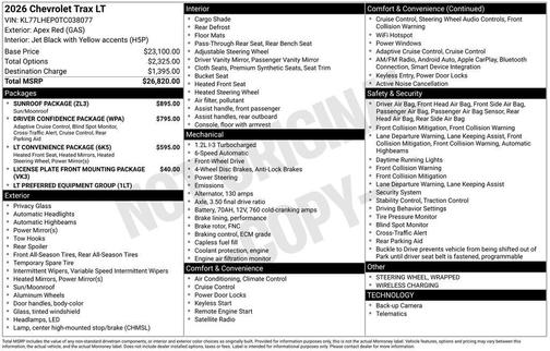 2026 Chevrolet Trax LT