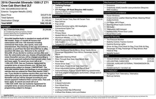 2016 Chevrolet Silverado 1500 2LT