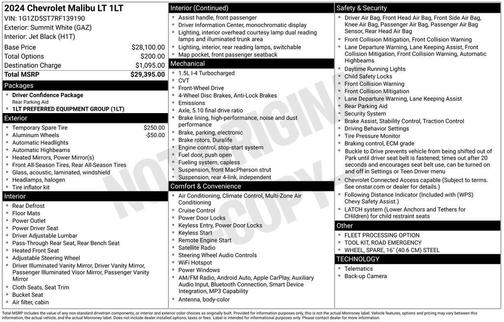 2024 Chevrolet Malibu FWD 1LT