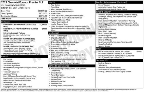 2022 Chevrolet Equinox Premier w/1LZ