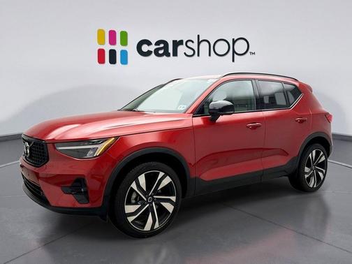 Fusion Red Metallic 2024 Volvo XC40 B5 Plus Dark Theme