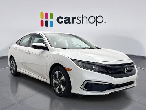 Platinum White 2019 Honda Civic LX