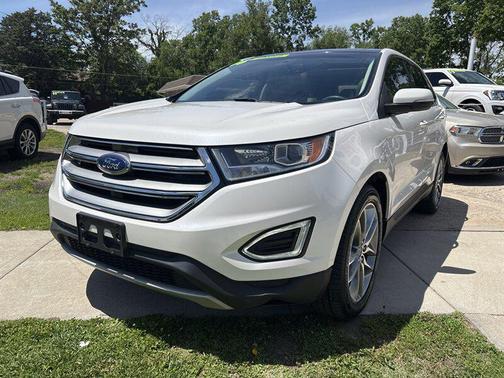White Platinum Metallic Tri-Coat 2016 Ford Edge Titanium