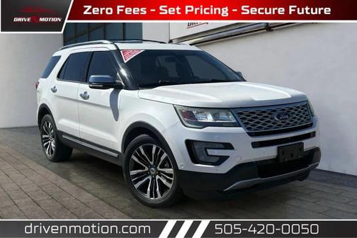 White Platinum Metallic Tri-Coat 2016 Ford Explorer Platinum