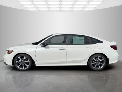 Platinum White Pearl 2026 Honda Civic Hybrid Sport Touring