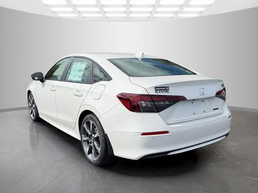 Platinum White Pearl 2026 Honda Civic Hybrid Sport Touring