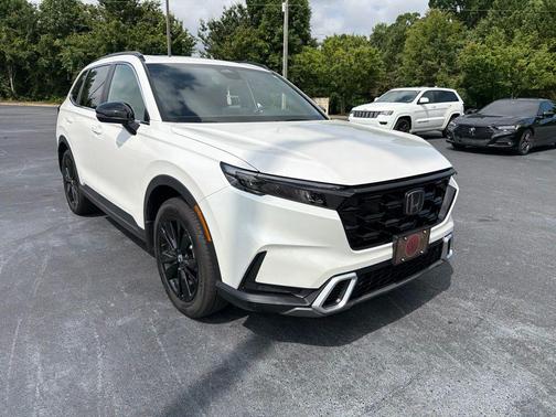 Platinum White Pearl 2025 Honda CR-V Hybrid Sport Touring AWD