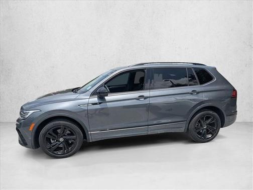 Platinum Gray Metallic 2023 Volkswagen Tiguan 2.0T SE R-Line Black