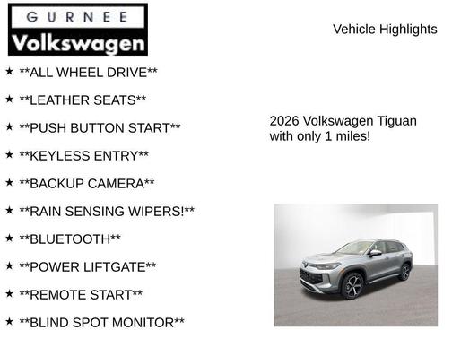 2026 Volkswagen Tiguan 2.0T SE