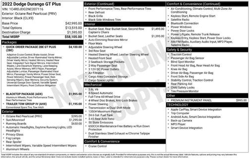 2022 Dodge Durango GT