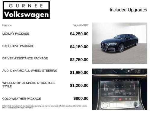 Gray Metallic 2019 Audi A8 L 55