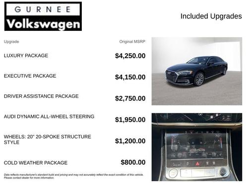 Vesuvius Gray Metallic 2019 Audi A8 L 55