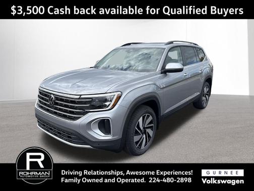 Silver Mist Metallic 2026 Volkswagen Atlas 2.0T SE W/TECHNOLOGY