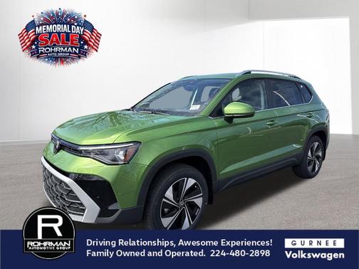 Bright Moss Green 2025 Volkswagen Taos 1.5T SE