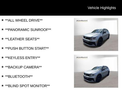 2020 Volkswagen Tiguan 2.0T SE R-Line Black
