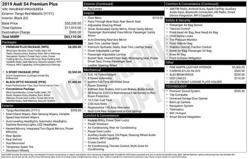 2019 Audi S4 3.0T Premium Plus