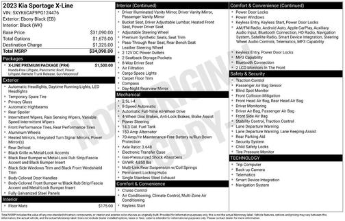 Ebony Black 2023 Kia Sportage X-Line
