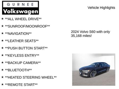 2024 Volvo S60 B5 Core Dark Theme