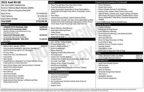 2022 Audi RS Q8 4.0T quattro