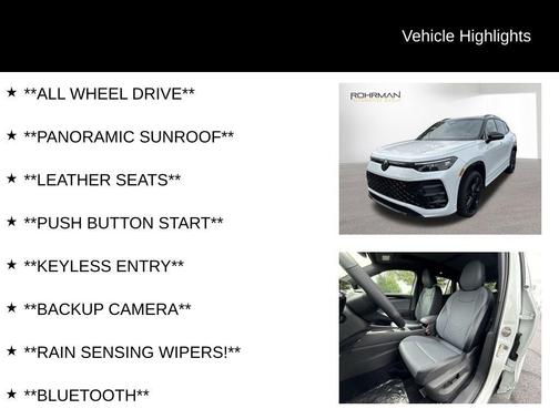 2025 Volkswagen Tiguan 2.0T SE R-Line Black