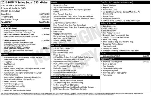 2016 BMW 535 i xDrive