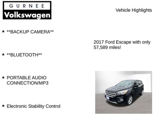 Shadow Black 2017 Ford Escape SE