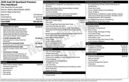 2020 Audi S5 3.0T Premium Plus