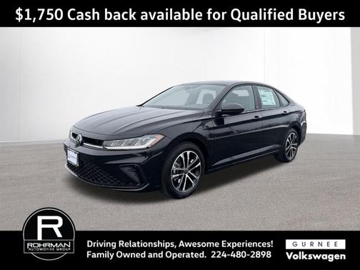 Deep Black Pearl Effect 2026 Volkswagen Jetta 1.5T Sport