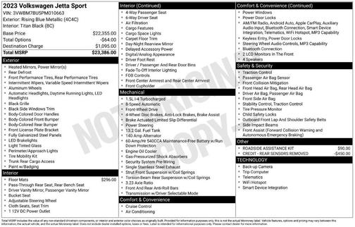2023 Volkswagen Jetta 1.5T Sport