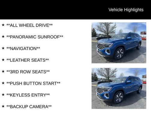 2025 Volkswagen Atlas 2.0T SEL