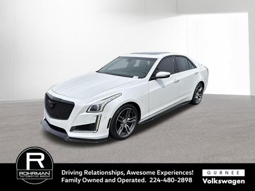 Crystal White Tri-Coat 2019 Cadillac CTS 3.6L Twin Turbo V-Sport Premium Luxury