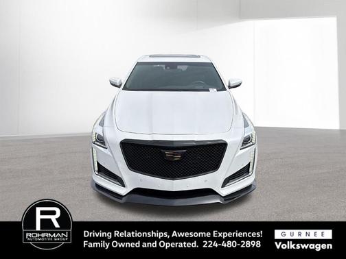 Crystal White Tri-Coat 2019 Cadillac CTS 3.6L Twin Turbo V-Sport Premium Luxury