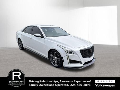 Crystal White Tri-Coat 2019 Cadillac CTS 3.6L Twin Turbo V-Sport Premium Luxury
