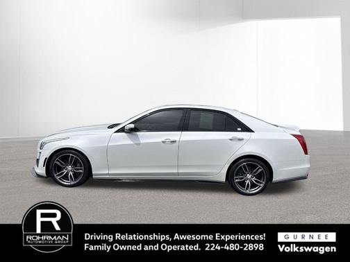 Crystal White Tri-Coat 2019 Cadillac CTS 3.6L Twin Turbo V-Sport Premium Luxury