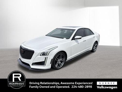 Crystal White Tri-Coat 2019 Cadillac CTS 3.6L Twin Turbo V-Sport Premium Luxury