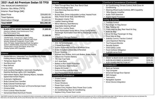 2021 Audi A6 55 Premium