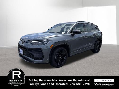 Platinum Gray Metallic 2025 Volkswagen Tiguan 2.0T SE R-Line Black