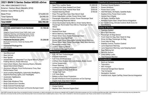 2021 BMW M550 i xDrive