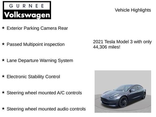 Midnight Silver Metallic 2021 Tesla Model 3 Performance