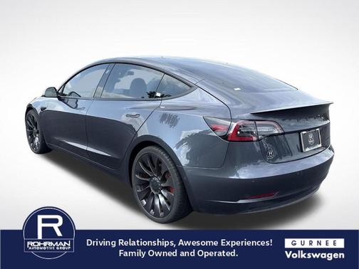 Midnight Silver Metallic 2021 Tesla Model 3 Performance