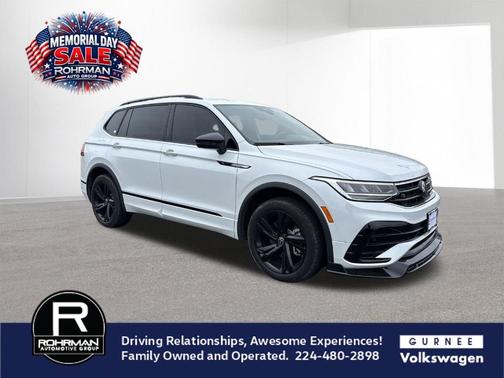 Opal White Pearl Effect 2024 Volkswagen Tiguan 2.0T SE R-Line Black